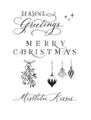 Crafter's Workshop clear stamps Holiday Christmas Mistletoe Kisses NEW