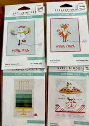 Spellbinders - Delicious Pie, Dancin Snowman, Bday Cake, Deer Die Cuts NEW