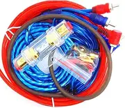 Peakloong 1500W Audio Speakers Wiring Kit 8GA Car Subwoofer Cable 60 AMP Fuse Holder Speaker Installation Wires 18GA