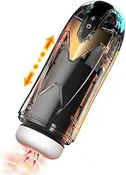 3 in 1 Automatic Male Masturbator - Male Sex Toy Penis Pump with 9 Telescoping & Vibrating Modes, Electric Pocket Pussy Stroker Suction Cup, Blowjob Sex Machine for Men Masturbation Penis Enlarger