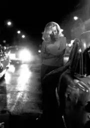 Cathy Moriarty on location during filming of the movie The Indian - Old Photo 1