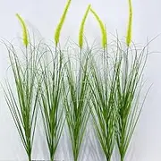 6 Pcs Artificial Reed Flowers Fake Grass 23 Inch Tall Onion Grass Artificial Pampas Grass Greenery Floor Plants for Room Office Garden Indoor (Dark Green)