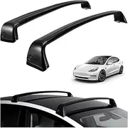 Compatible for Tesla Model 3 2017-2023 Aluminum Roof Rack Cross Bars 70KG Load Bearing Compatible for Travelling Luggage Carrier Rack Holder