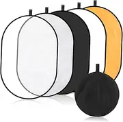 jojofuny 60x90cm Reflective Panel 5-in-1 Photo Reflector Diffuser Compact for Travel Control Lighting