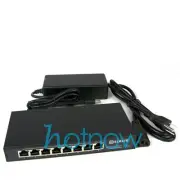 DSLRKIT ALL Gigabit 48V 240W 8 Ports 7 PoE Injector Power Over Ethernet Switch