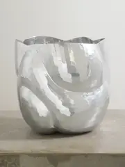 [Tom Dixon] Tom Dixon - Cloud Short Aluminum Vase - Silver - One size One size Silver