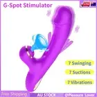 Swinging G-Spot Vibrator Clitoris Sucking Stimulation Vibrating Dildo Sex Toys