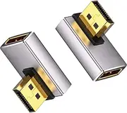 Duttek 8K 90 Degree Displayport Adapter, Displayport Extender Adapter 32.4Gbps, Left Angle DisplayPort Male to Female Adapter (8K/60Hz, 4k/144Hz) for PC, Laptop 2Pack
