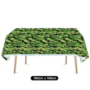 Camouflage Print Army Theme Plastic Tablecloth Table Cover 180cm x 108cm - Kids Birthday Party Tableware