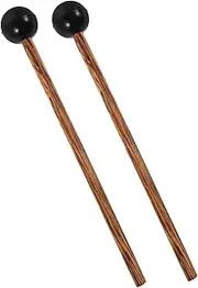 2pcs Rubber Head Drum Mallets with Wooden Handle for Steel Tongue Drum Xylophones Tambourines Comfortable Grip Durable Percussion Accessories for Versatile Musical Use