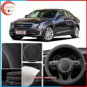 For Cadillac ATS Black Alcantara Car Steering Wheel Cover All Seasons Anti-skid