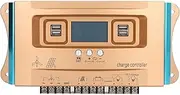 Gearwell MPPT Solar Charge Controller, 12V-60V Solar Regulator with Overcharge Protection, Off Grid Power Controller for RV and Battery Charging (50A)