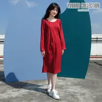 在飛比找誠品線上優惠-YVONNE COLLECTION網路限定 三層棉長袖洋裝-