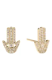 Lana Hamsa Diamond Stud Earrings