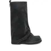 [The Attico] The Attico Slouch Suede Knee-high Boots 40 IT GREY