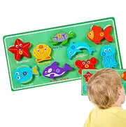 Tear and Pull Puzzle | Educational Matching Puzzle for Preschool Girls Boys - Colorful Fun Shape Sorter for Classroom, Bedroom Enrichment