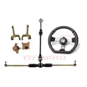 4 Bolt Steering Wheel Tie Rod Gear Rack Shaft Assembly for Go Kart Golf Cart ATV