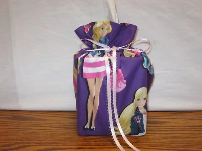 Barbie / guitar & poodle cotton fabric Handmade square Tissue Box Cover