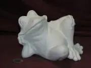 Ceramic Bisque Goofy Frog Lying Down U-Paint Ready to Paint