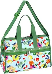 [LeSportsac] Fresh Fruit Deluxe Medium Weekender Crossbody Bag, Style 4318/Color E840, Whimsical Sunkissed Artfully Arranged Fruit, Vibrant Juicy Oranges, Lemons & Limes, Sweet Cherries & Berries, Fresh