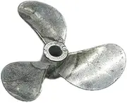 QOVETA 1PC Bait Boat 3-Blade Propeller Zinc Alloy D44mm Propellers CW CCW Props in 4mm Aperture, for RC Boats Model Boat Propeller(1PC CW)
