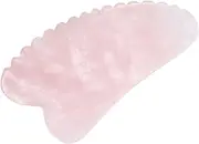 minkissy 1pc Scraping Board Rose Quartz Women Scratcher Spatula Trigger Point Fascia Quartz Face Roller Quartz Roller for Holder Jade Roller Scarping Tool Massage Scraper Pink Crystal