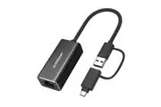 Mbeat 2-In-1 USB 3.1 Gigabit LAN Network RJ45 Adapter w USB-C Converter