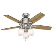 Hunter 44" Donegan Ceiling Fan w/ 3 LED Lights Pull Chain Farmhouse Traditional