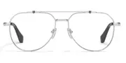 Quay ALL CAPS 78126 Men's Glasses Silver Size 55 - Private Health Rebate - Blue Light Block Available