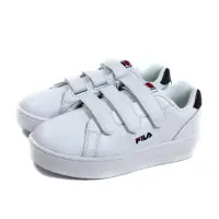 在飛比找樂天市場購物網優惠-FILA 休閒運動鞋 厚底 魔鬼氈 女鞋 白色 4-C302