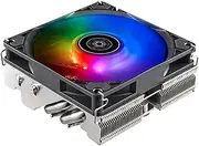 Silverstone Hydrogon H90 ARGB - Horizontal CPU Cooler with 4 Heat-Pipes and 92mm PWM ARGB Fan, Intel LGA 2066/2011/1700/1200/115x & AMD Socket AM4, SST-HYH90-ARGB