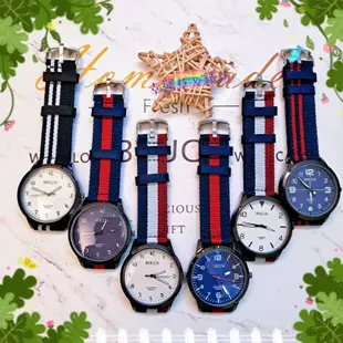 英倫手錶 韓版簡約 帆布手錶 幸運草＆錶坊（現貨）尼龍帶手錶 男錶 對錶 女錶 手錶 考試手錶 腕錶 夜光 DW款
