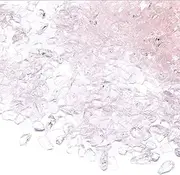 TWINKLING High Luster Crushed Glass, Broken Glass, Glass Gems Chips for DIY Resin Art Epoxy Crafts, Nail Art, Geode Painting, 1-3mm(200g) (Pink)