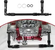 Shkalacar Dual Feed Fuel Line Replacement for 4150 Holley Carburetor 7/8''-20 Thread, Carburetor Fuel Line Kit An6 Automotive Replacement Fuel Lines Carburetor