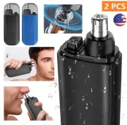 2PC Painless Ear Hair Trimmer Portable Nose and Ear Trimmer Rechargeable Trimmer