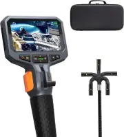 Articulating Endoscope with Dual Lens Borescope Camera, TD450S 8.5mm Two-Way...