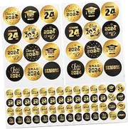 TEHAUX 30pcs Round Graduation Sealing Stickers Decorative Present Box Stickers for Packaging for Handmade Cookies Candy Bags and Material Smooth Self Adhesive Design