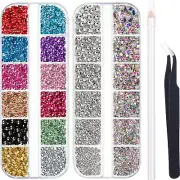 4488 Pieces Nail Art Rhinestones Crystal Flatback Rhinestones with Rhinestone