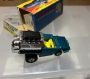 1972 Matchbox Lesney Superfast 42 Tyre Fryer blue with yellow interior w/box