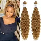27 Deep Curly Braiding Hair Pre 16 Inch Boho Hair Color 27 Boho Curls 2 Packs