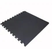Eva 50 x 50cm Black Solid Interlock Foam Mats 4 Pack