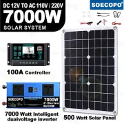 7000W Solar System Kit 12V/24V To 110V/220V 100A Controller 500W Inverter SystSg