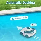 WHITE US Automatic Robotic Pool Cleaner Cordless Robotic Pool Vacuum For In DY