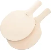 OHPHCALL DIY Table Tennis Paddle Kit Kids Outdoor Toy Unfinished Wood Racket Base for Training