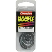 Champion Handy Pack Steel Flat Washers BH171, 1/4"