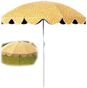 Sunshade Beach Umbrella Small Patio Umbrella UPF 50+ Garden Pool Umbrella Height Adjustable 3.8ft-5.7ft Sun Protection Canopy