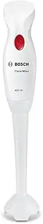[Bosch] CleverMixx MSM14000 Hand Blender, Removable Mixing Base, Ergonomic Handle, Lightweight Housing, 4-Blade Knife, Easy Cleaning, 400 W, White/Red