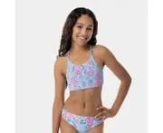 Piping Hot Shirred Swim Bikini Set