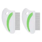 2 Pack Flea Lice Comb, Stainless Steel Dog Cat Grooming Combs with Small