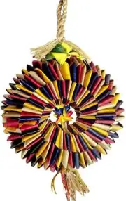 03374 Medium Bird Tire With Star Bird Toy Cage Toys Cages Foraging Chew Shredder